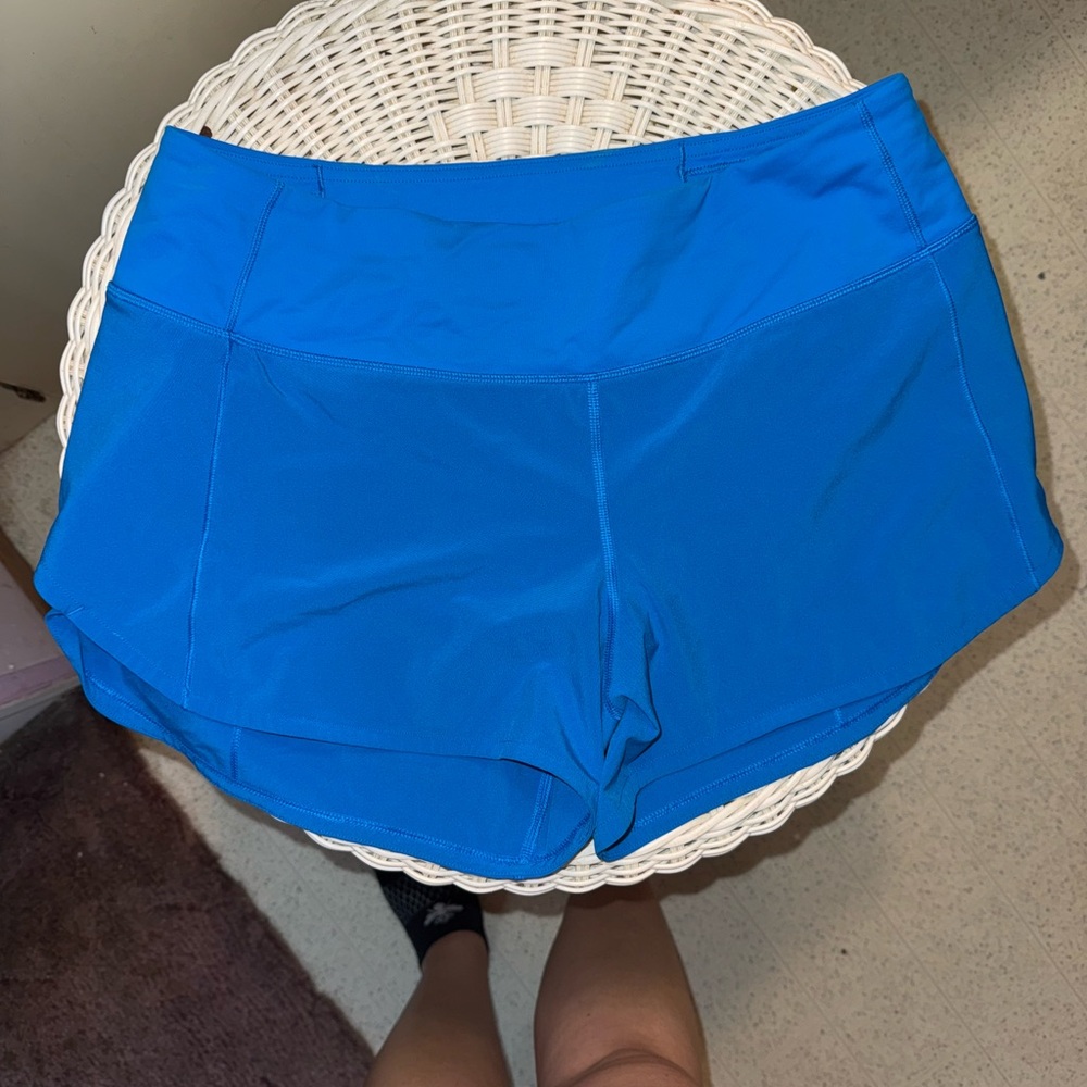 Lululemon poolside blue speed up 4in inseam